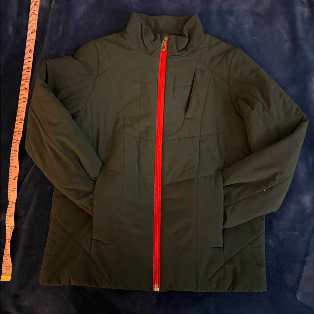 Spyder boys black jacket with red zipper